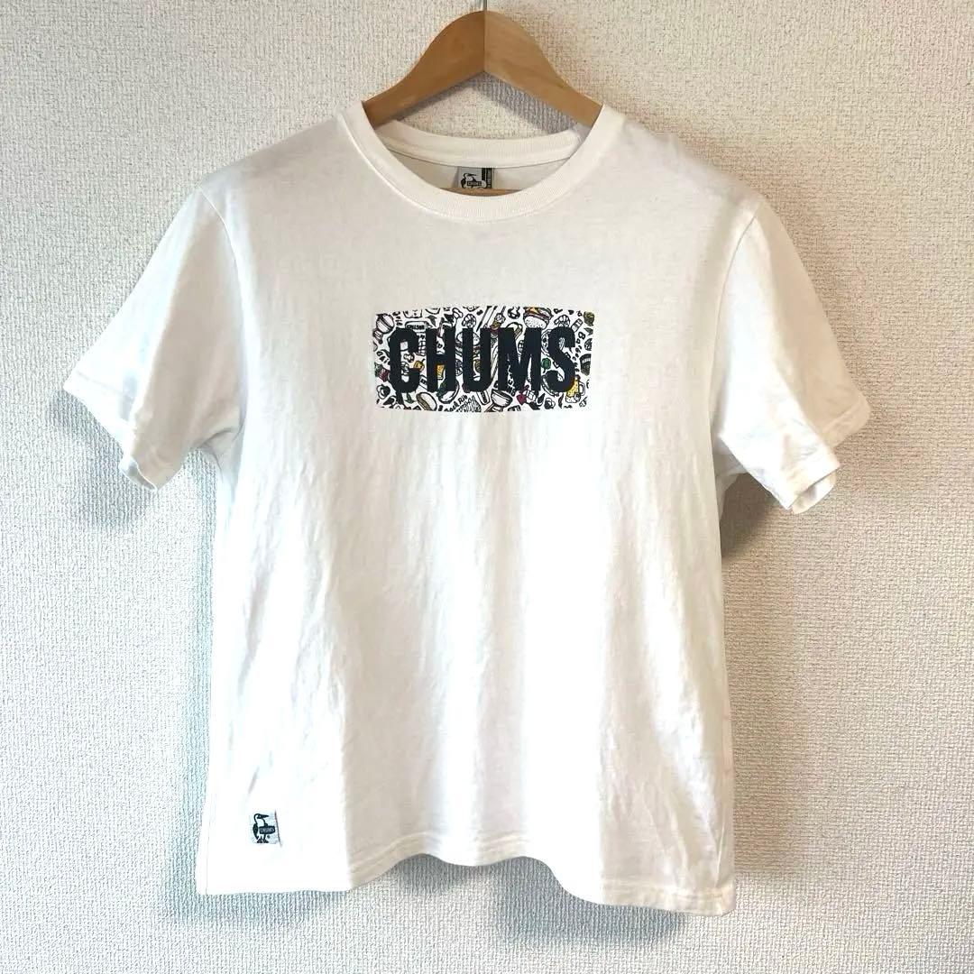 【美品】チャムス BBQロゴ Tシャツ 白 CH01-2224 アウトドア — image 2