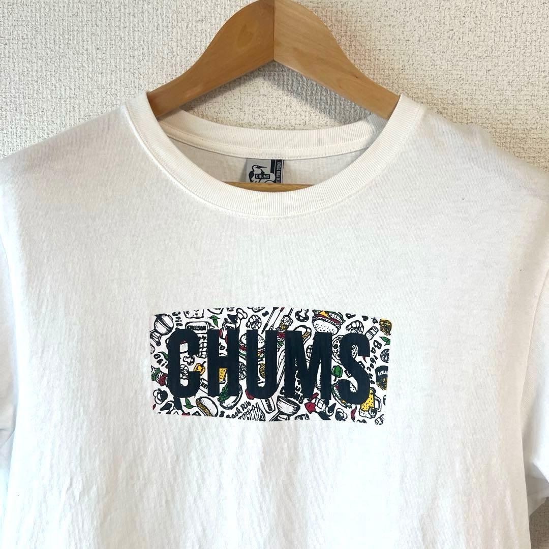【美品】チャムス BBQロゴ Tシャツ 白 CH01-2224 アウトドア — image 3