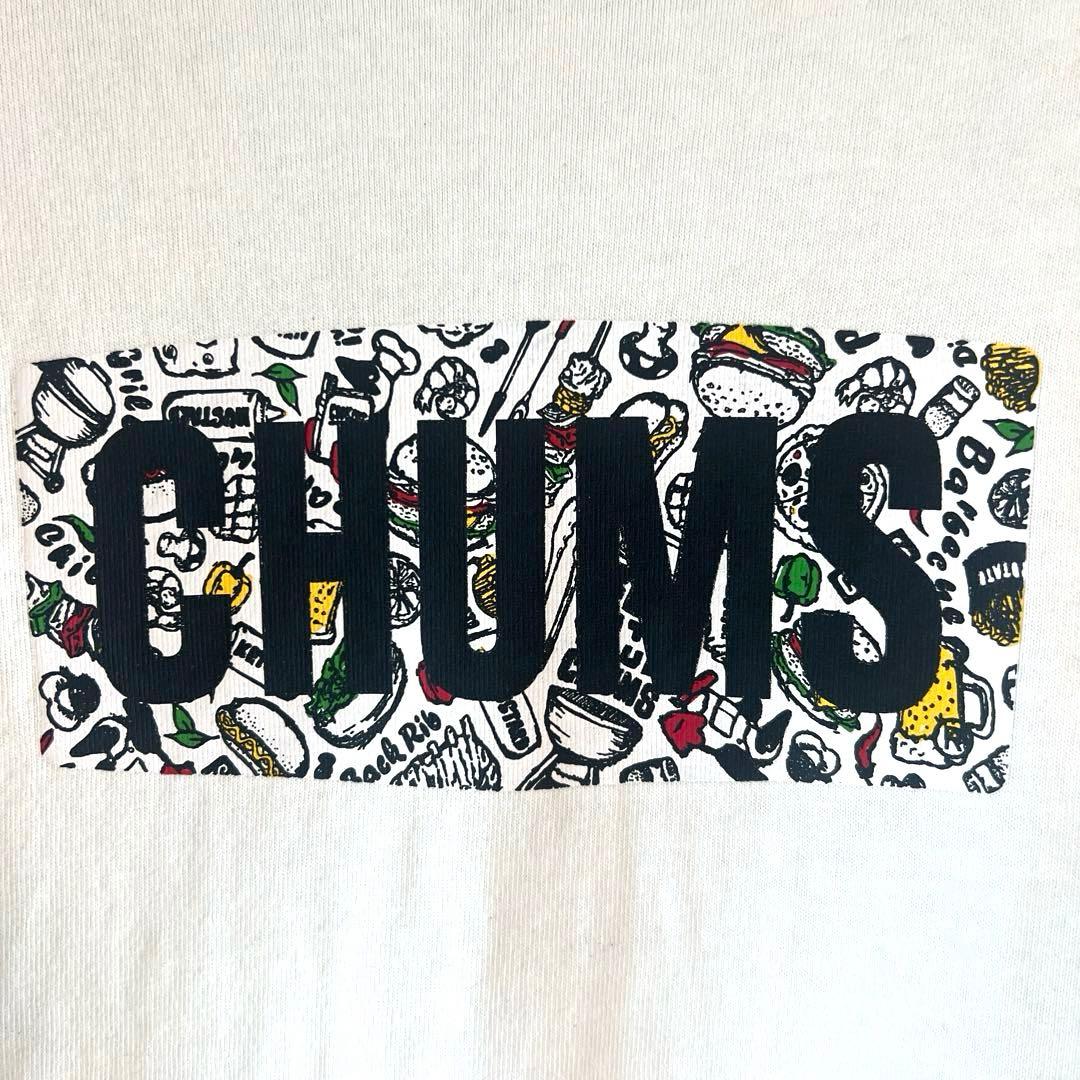 【美品】チャムス BBQロゴ Tシャツ 白 CH01-2224 アウトドア — image 4