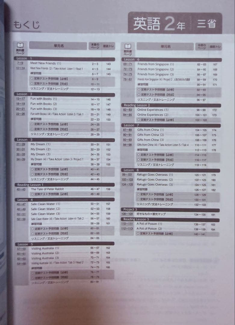 ☆[最新版/新品] 新ワーク英語( 中2)教科書準拠(三省堂版) — image 3