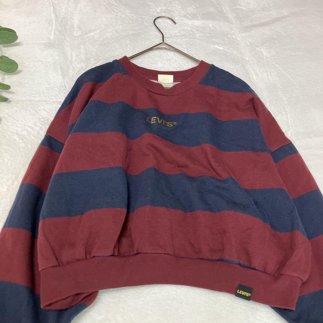 Levi'a ショート丈長袖トレーナー　ボルドーネイビビー　L — image 5