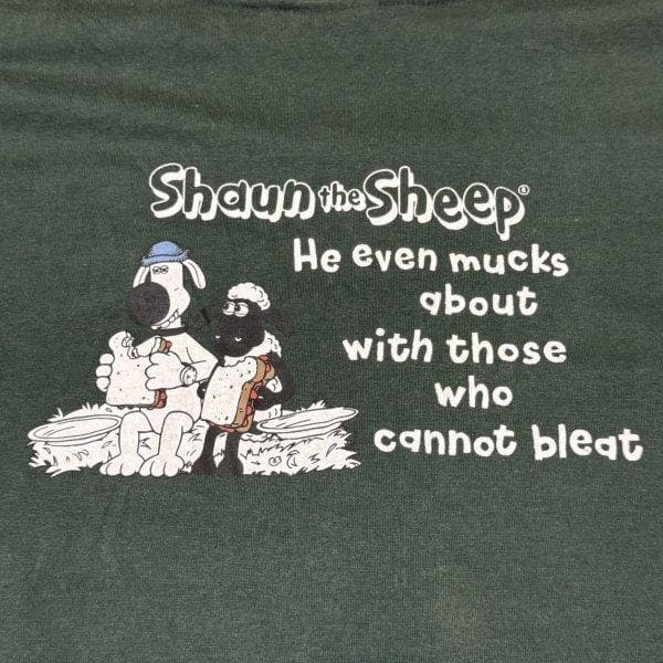 Shaun the Sheep バックビッグプリント 刺繍ロゴ 半袖Tシャツ — image 3