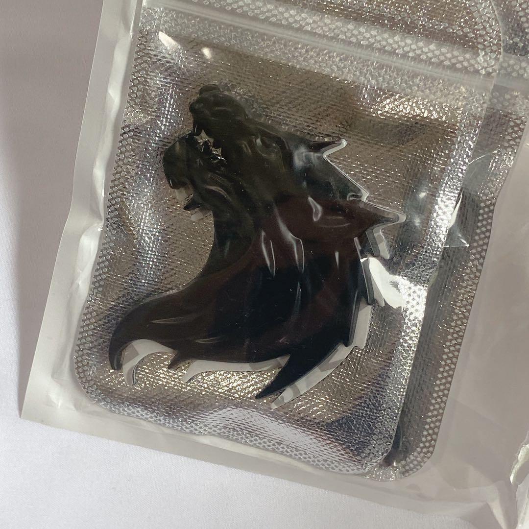 Olive-G 狼 3D エンブレム ステッカー 左右セット BLACK — image 2