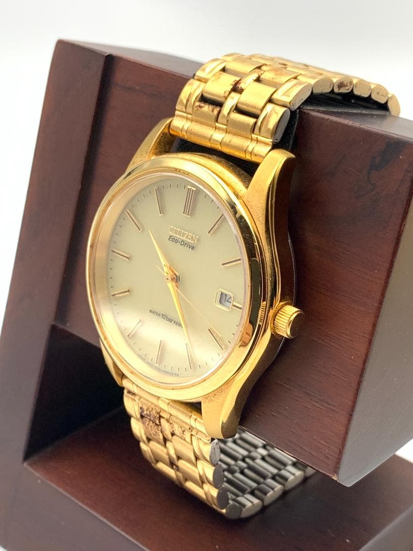 【稼動】CITIZEN Eco-Drive 腕時計 ゴールド　メンズ — image 3