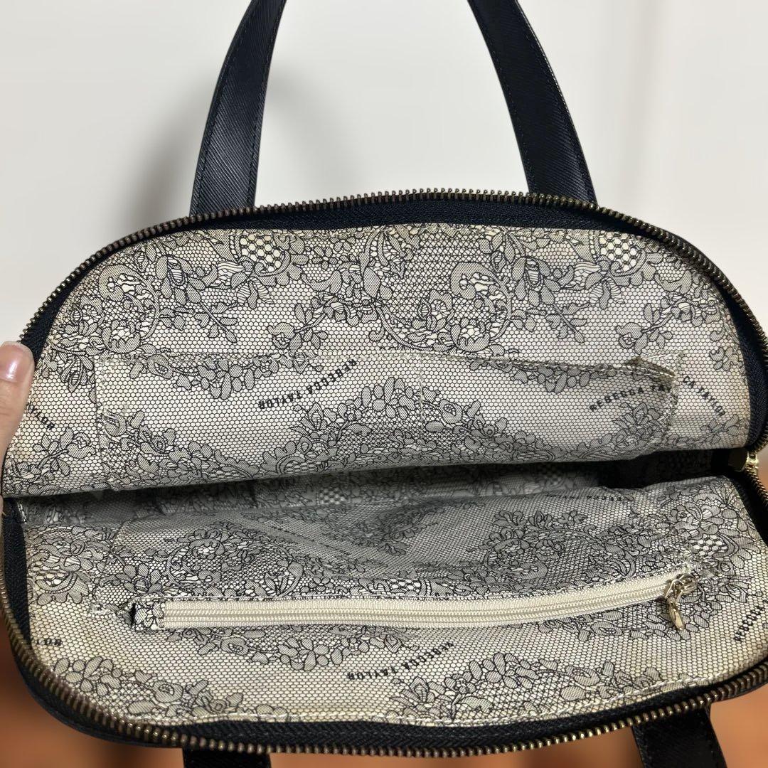 値下げ中♥REBECCA TAYLOR ブラックハンドバッグ　ショルダーバッグ — image 5
