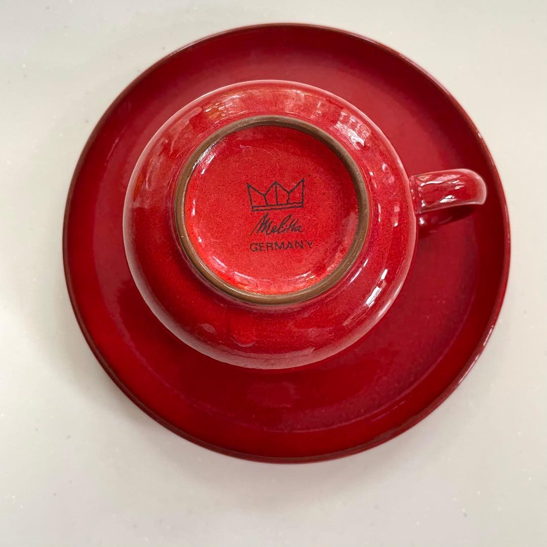 美品Melitta ceracron カップ＆ソーサー レッド — image 3