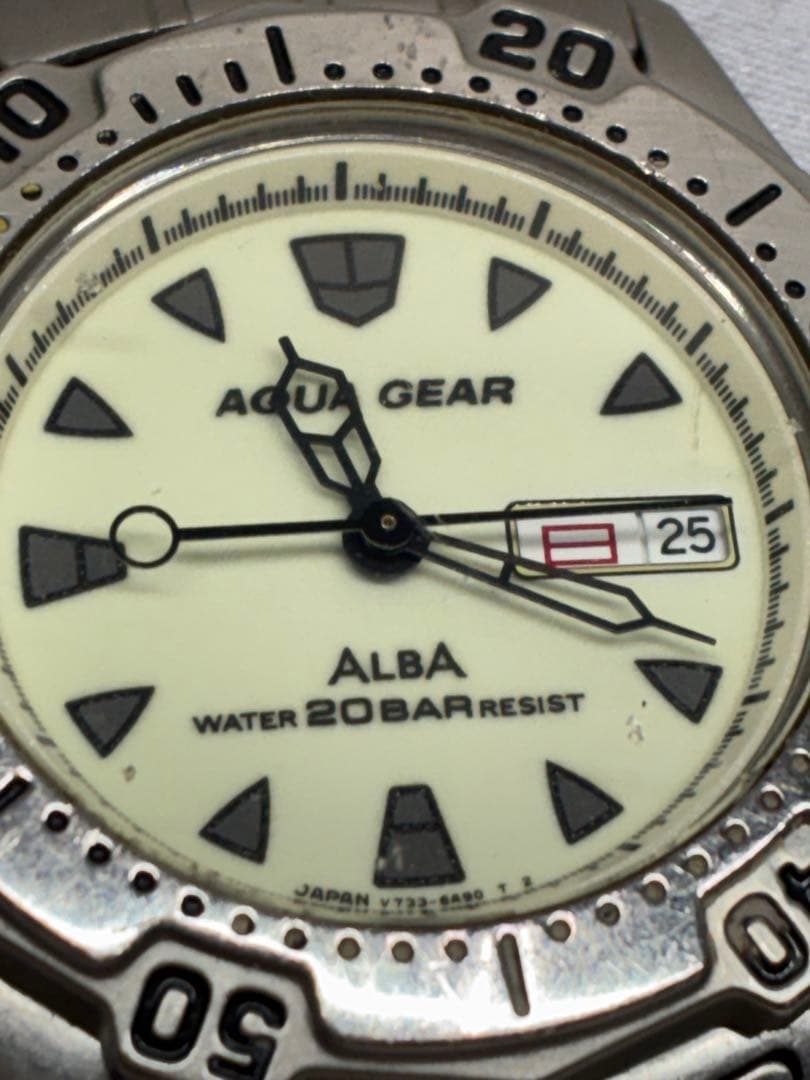 T6）②ALBA アルバ セイコー AQUA GEAR アクアギア ダイバー — image 4