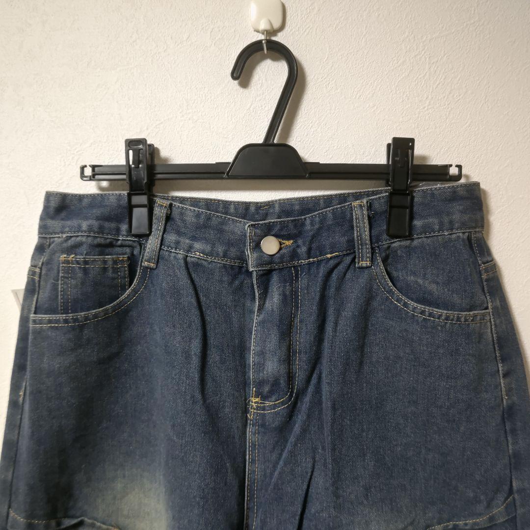 デニムパンツ ワイド ジーンズ ジーパン テーパード ヴィンテージ風 新品 XL — image 3