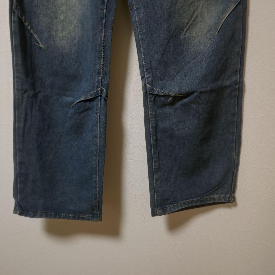デニムパンツ ワイド ジーンズ ジーパン テーパード ヴィンテージ風 新品 XL — image 5