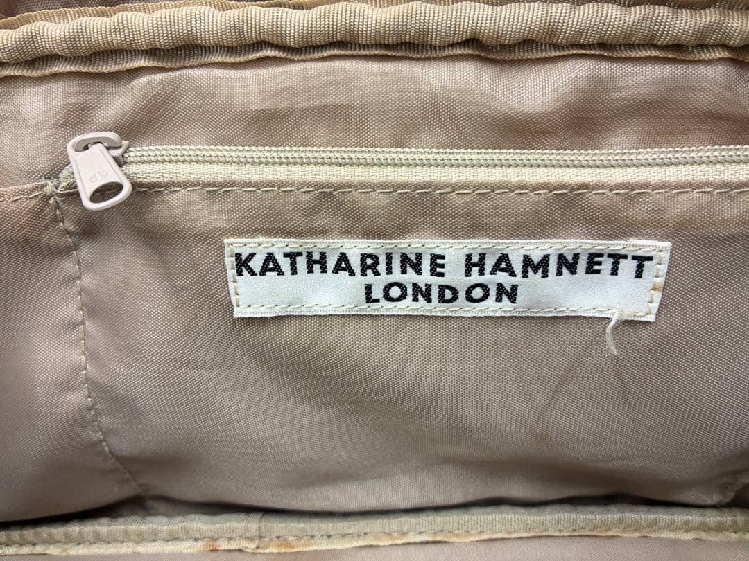 KATHARINE HAMNETT ハンドバッグ 黒 ミニボストン ステッチ横長 — image 5