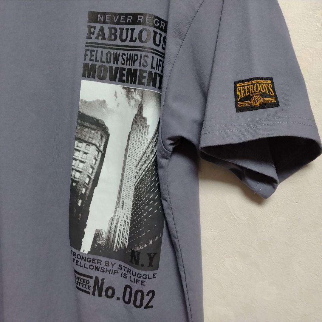 SEEROOTS メンズ 半袖 Tシャツ グレー M — image 4