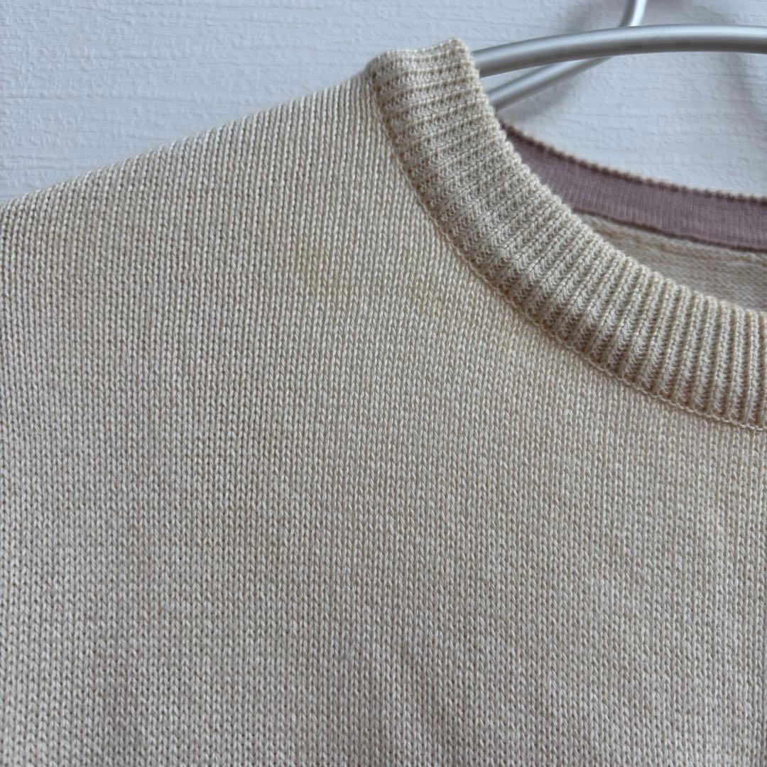 ワールド 3Dニット セーター 刺繍 レトロ コットン100% 日本製 L相当 — image 5