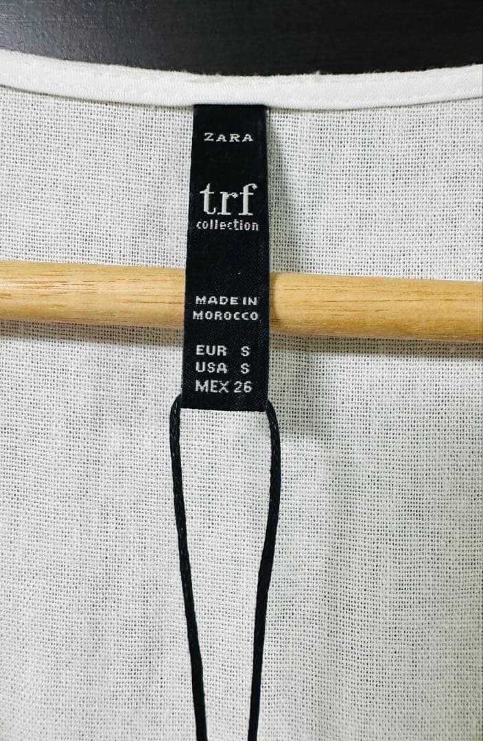 新品未使用ZARA trf collection 半袖ワンピース ホワイト S — image 5