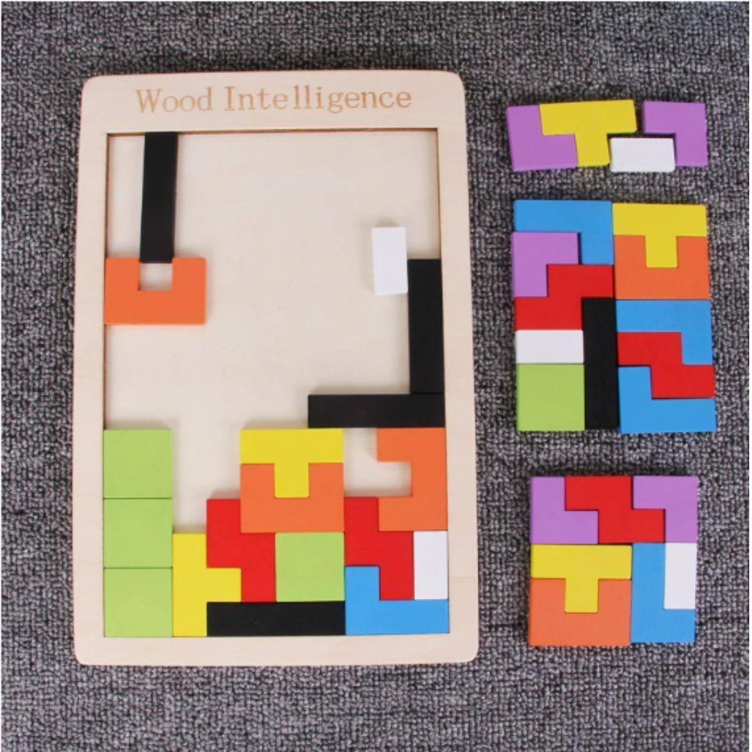 テトリス パズル 木製 おもちゃ モンテッソーリ 子供 高齢者 脳トレ 知育玩具 — image 5