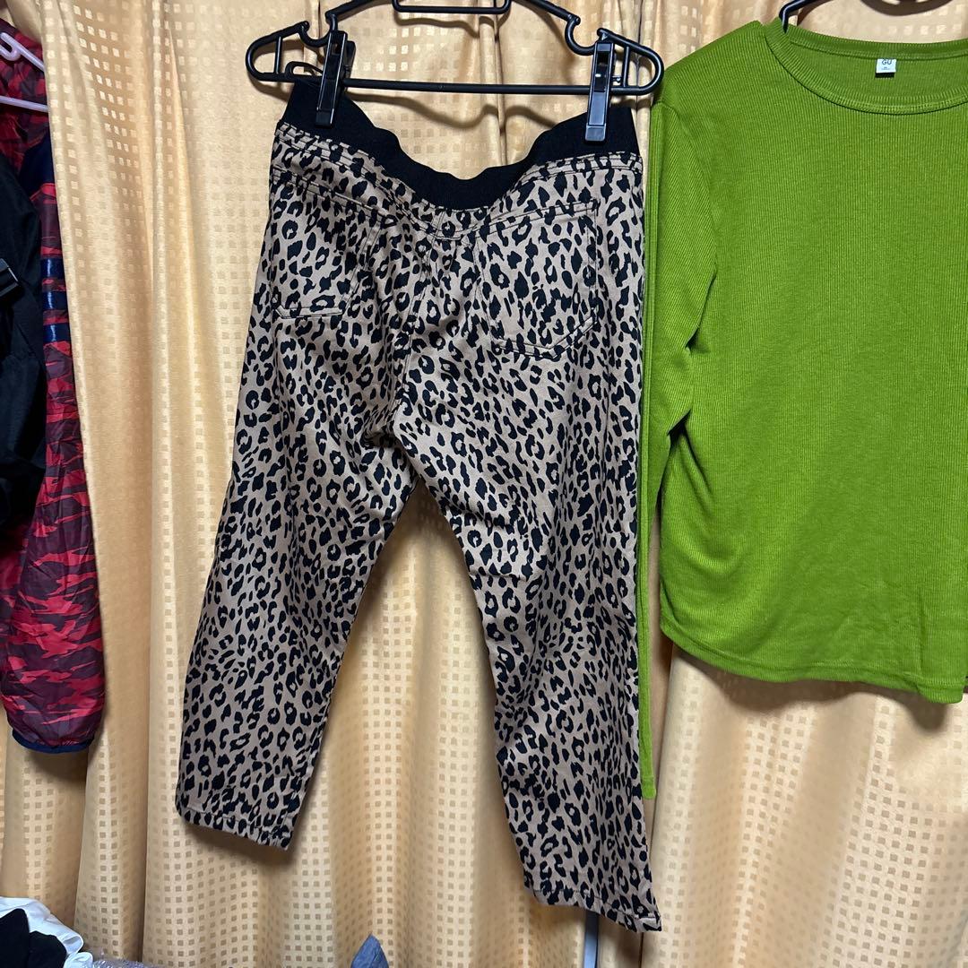 レディース　￼豹柄七分丈パンツ、GUカットソー2点セット　XLサイズ　バラ売り可 — image 4