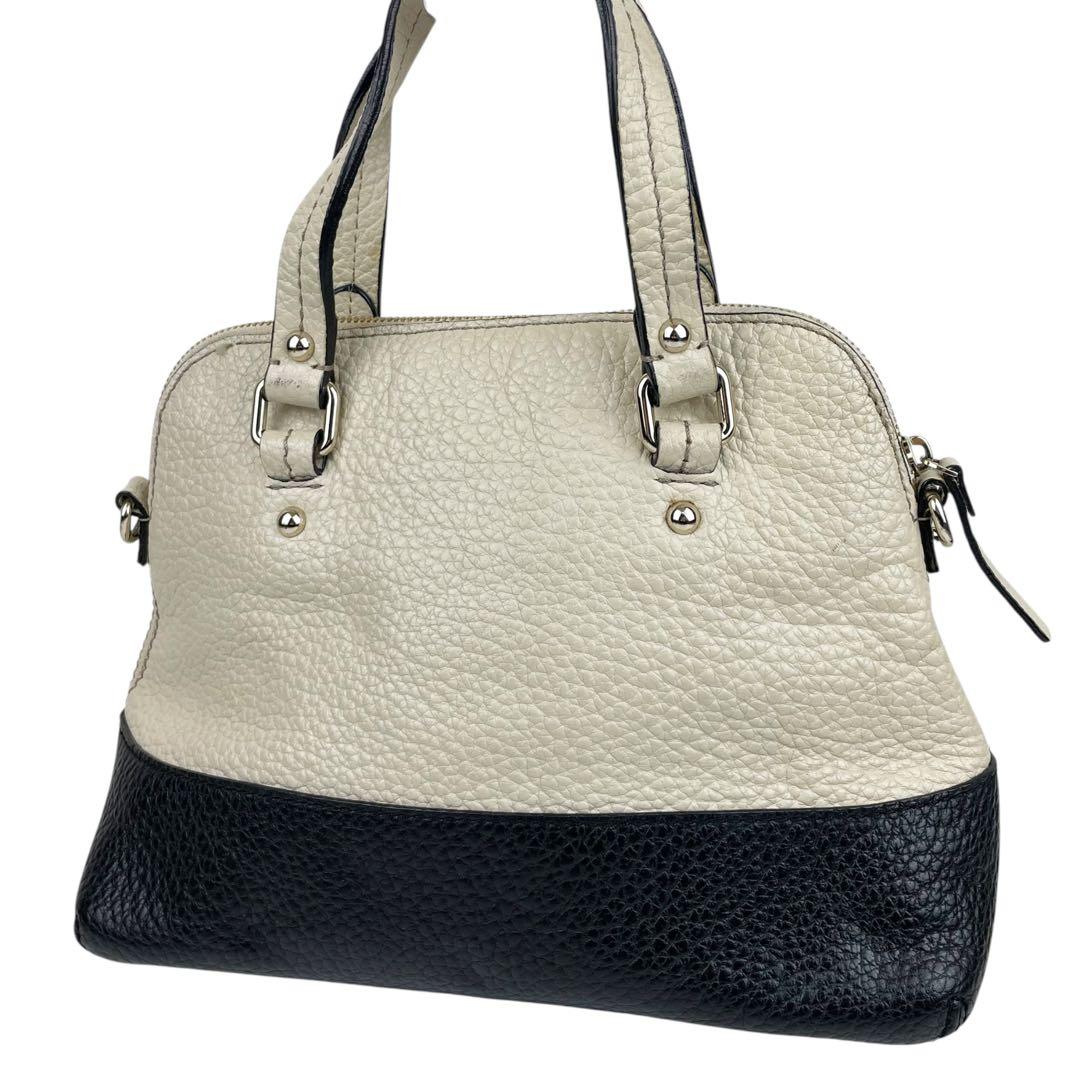 ✨良品　kate spade　2way　ハンドバッグ　レザー　バイカラー　シボ革 — image 2