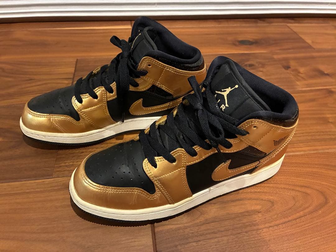 Nike Air Jordan 1 Mid Black Gold 25cm — image 4