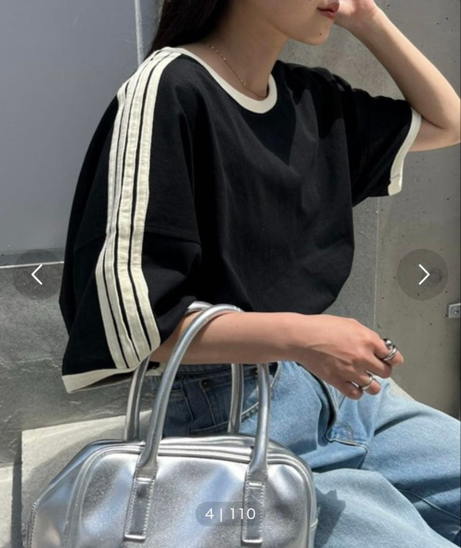 【CIAOPANIC TYPY】 【WEB限定】ラインクルーネック半袖tee — image 3