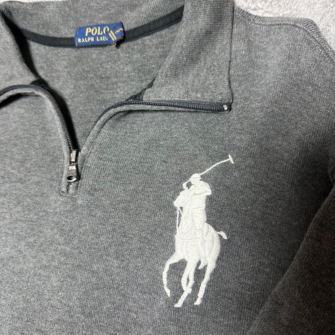 専用 Polo Ralph Lauren ハーフジップ ニット グレー M — image 2