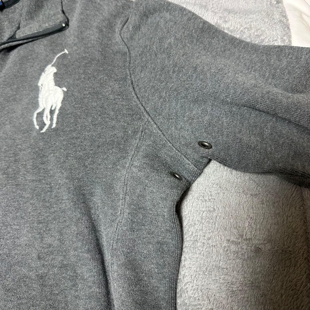 専用 Polo Ralph Lauren ハーフジップ ニット グレー M — image 4