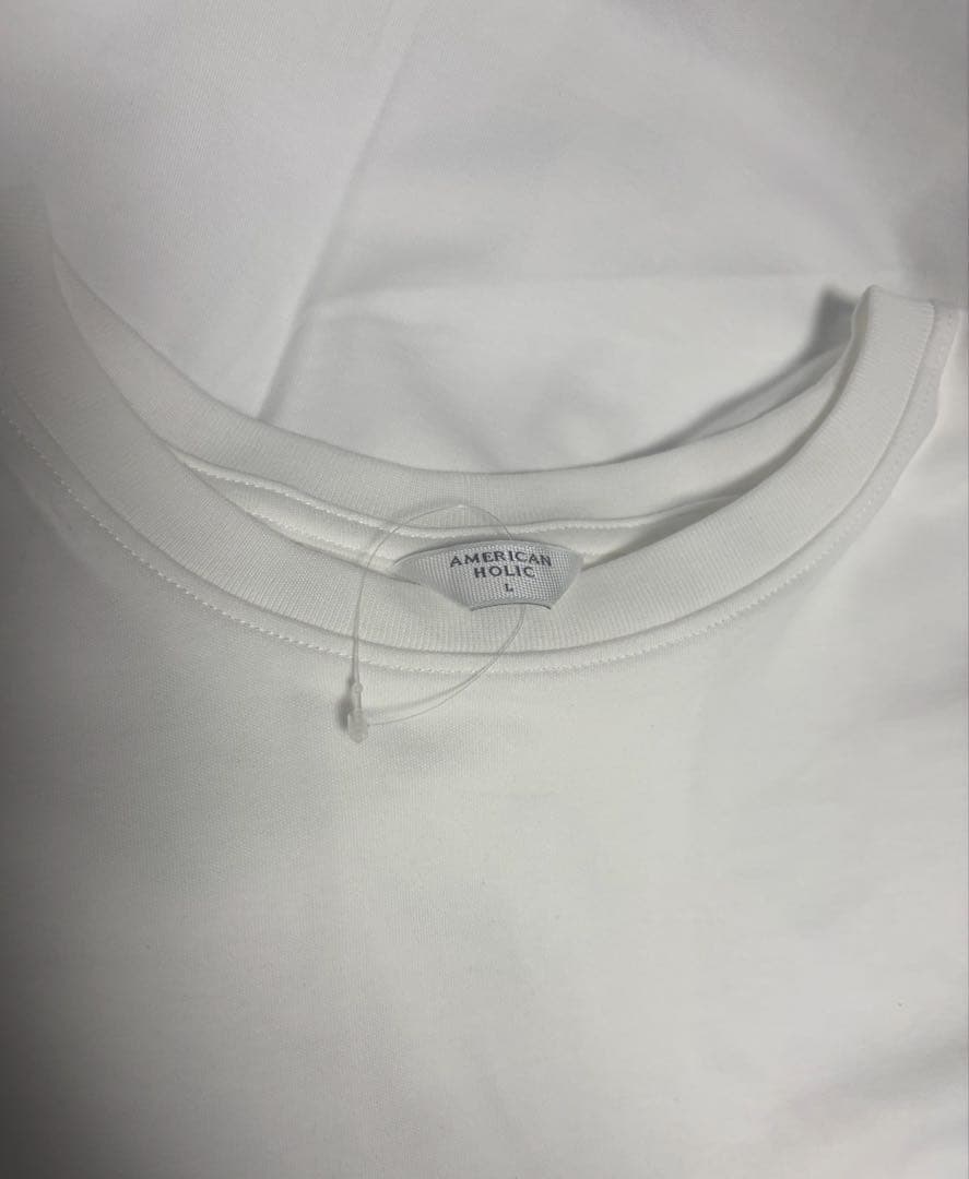 新品☘️AMERICAN HOLIC 接触冷感 抗菌防臭　白柔らかカットソー — image 2