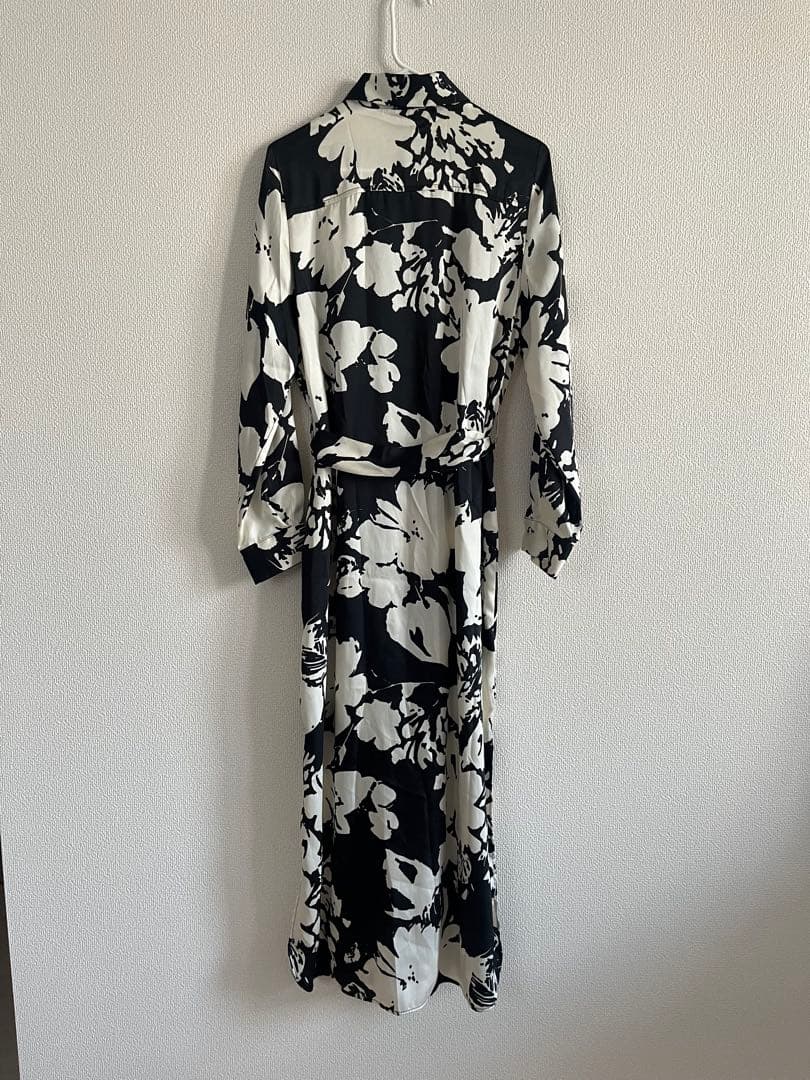 ZARA 花柄　ワンピース　シャツワンピース　長袖　xs — image 3