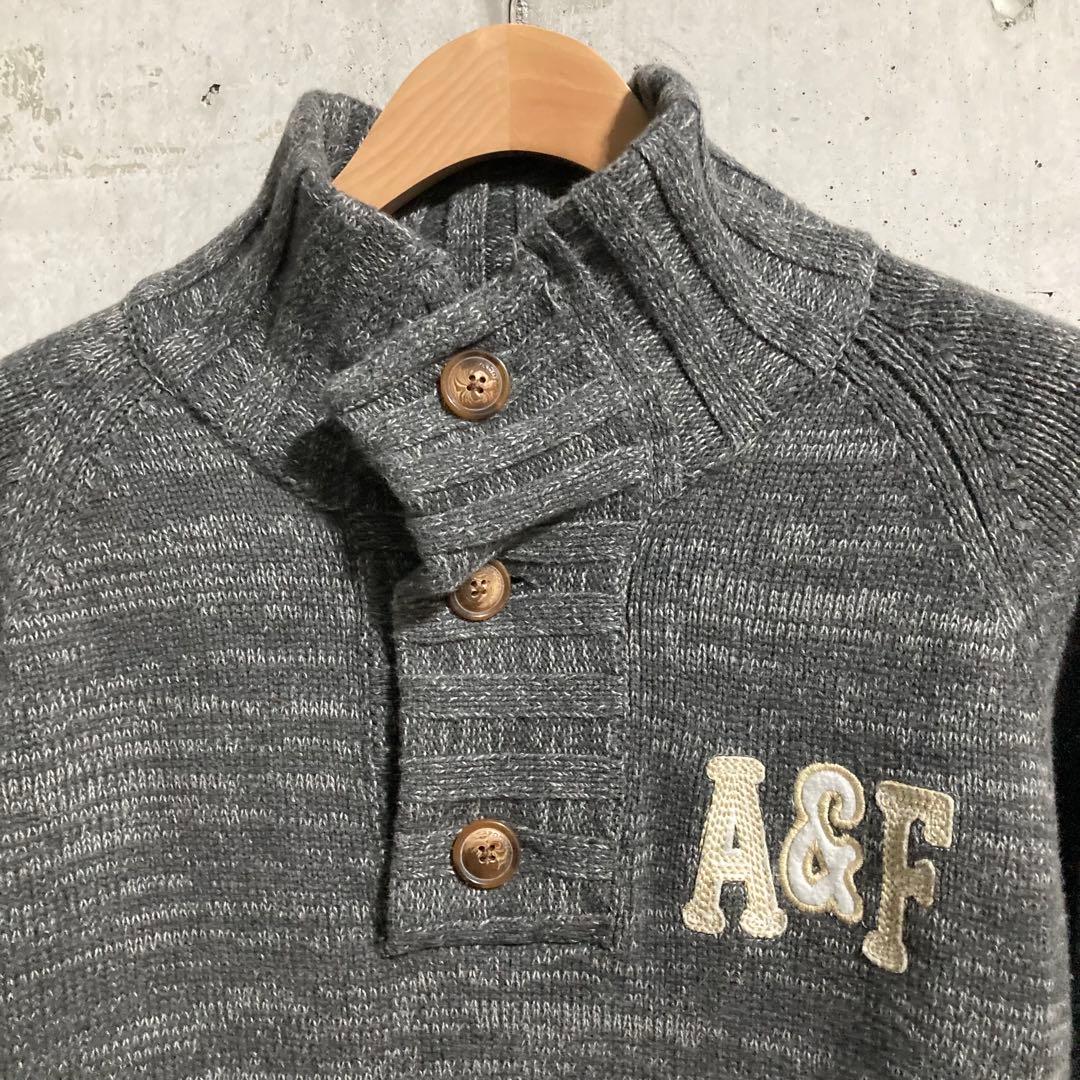 アバクロンビー＆フィッチ A&F ロゴ刺繍 ショールカラーニット メンズ — image 3