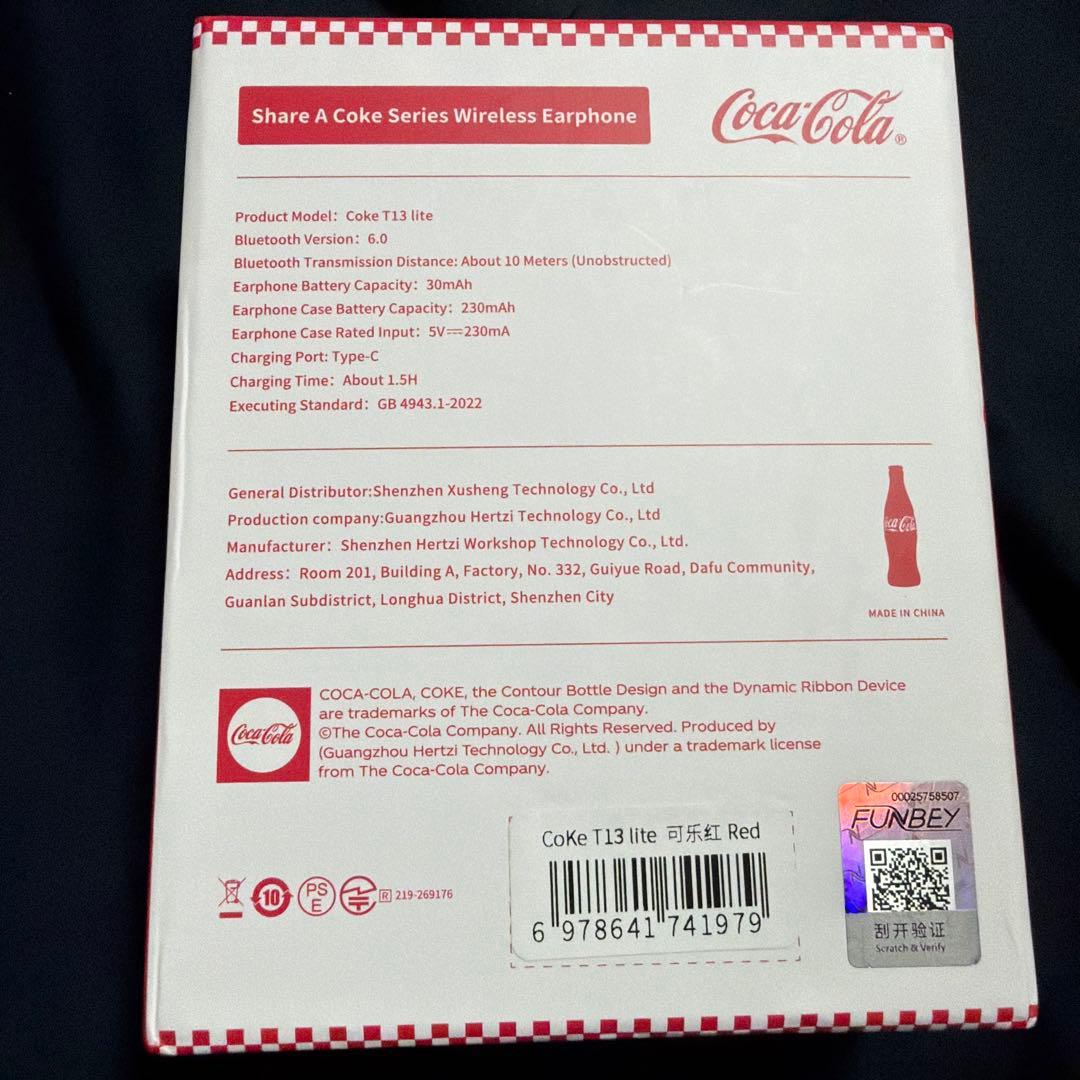 Coca-Cola T13 lite ワイヤレスイヤホン 本体 — image 2