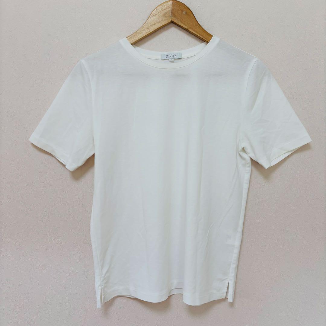 【プラステ】半袖クルーネックTシャツ　Lサイズ　白ホワイト　無地　シンプル — image 3