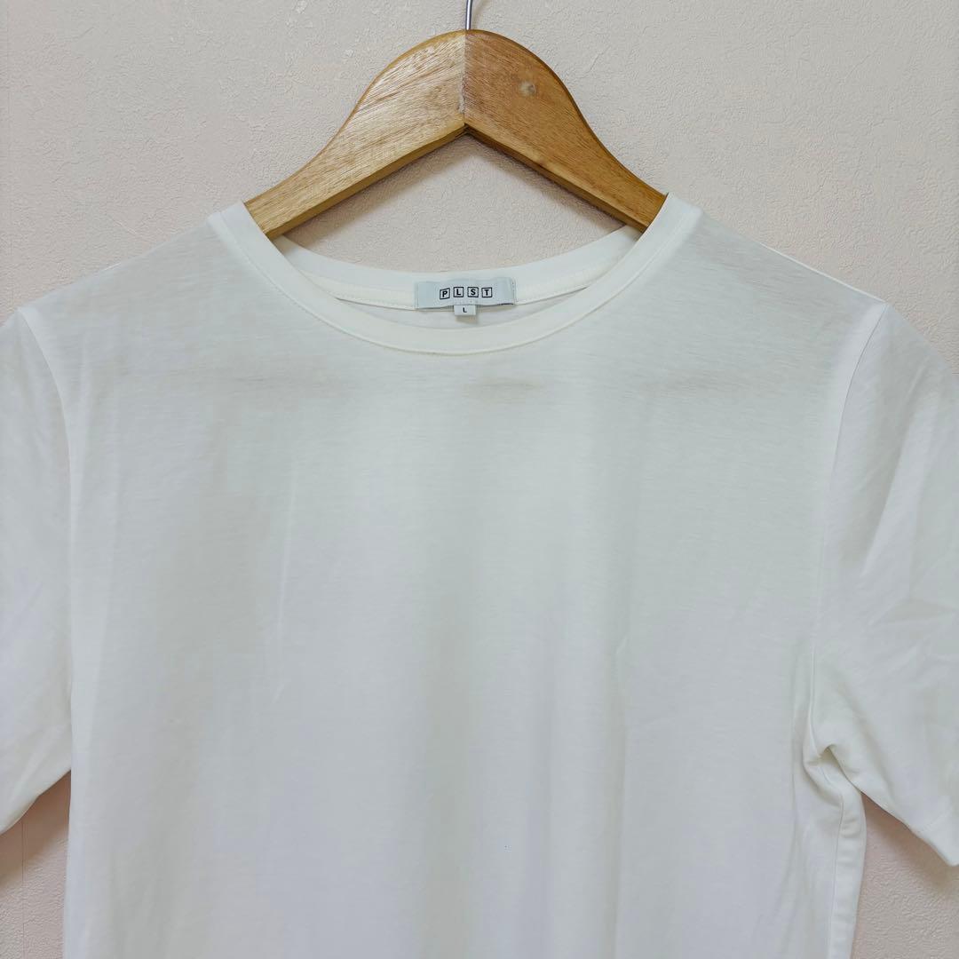 【プラステ】半袖クルーネックTシャツ　Lサイズ　白ホワイト　無地　シンプル — image 5
