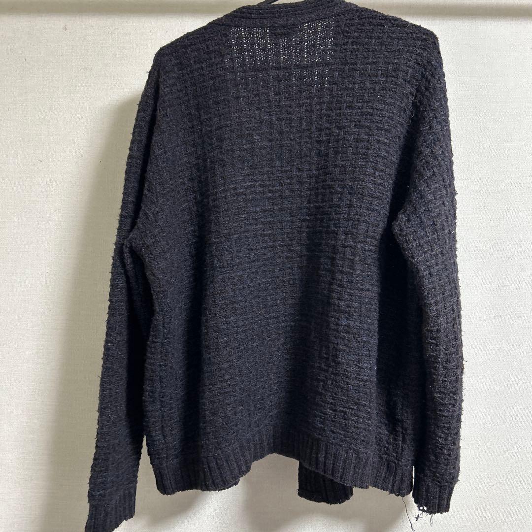 Darwin 古着 黒紫　ニット カーディガン ボタン付き — image 2