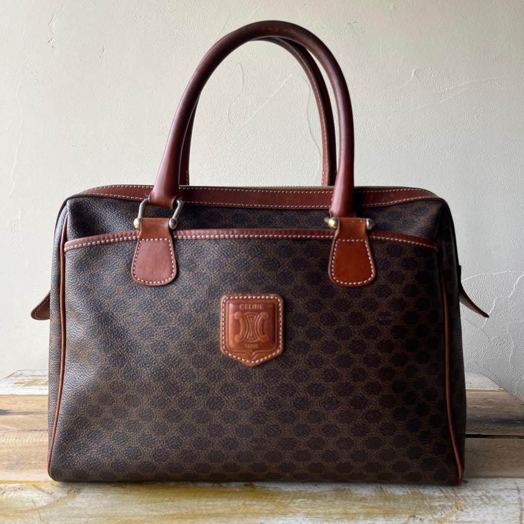 CELINE ヴィンテージ セリーヌ マカダム柄 ボストンバッグ ハンドバッグ — image 2