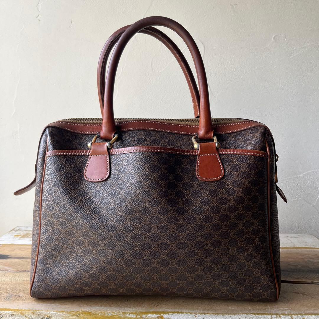 CELINE ヴィンテージ セリーヌ マカダム柄 ボストンバッグ ハンドバッグ — image 5