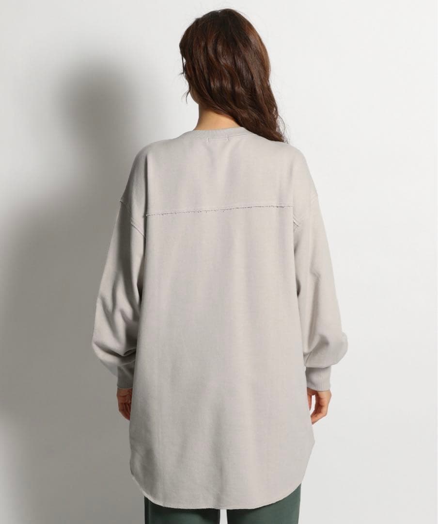 k0374 niko and... カットオフロング裏毛プルオーバー　グレー — image 2