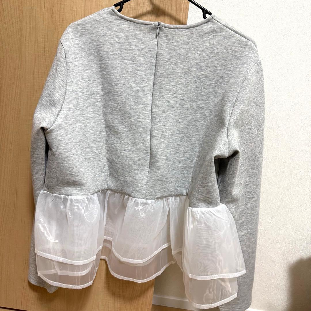 フリル付き　グレー　 スウェット　フリーサイズ　へプラム　ラジエム　好き — image 5