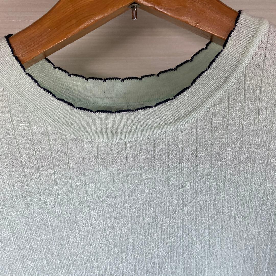 Mila Owen リブニット 半袖 Tシャツ ミントグリーン — image 2