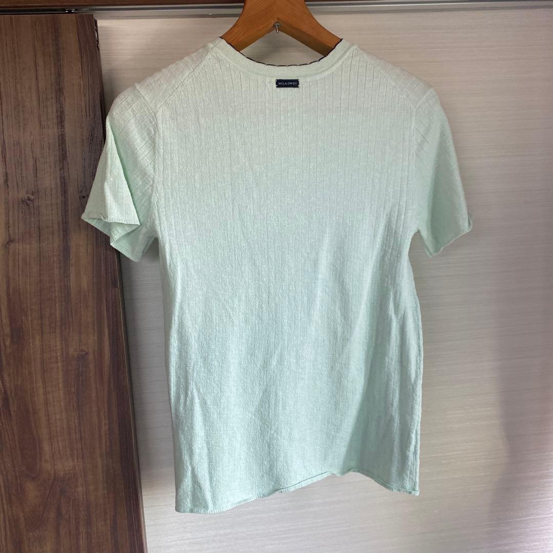 Mila Owen リブニット 半袖 Tシャツ ミントグリーン — image 4