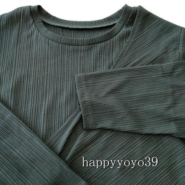 激安新品alotta３Lカーキー前結びデザイン カットソー Tシャツ大きいサイズ — image 4
