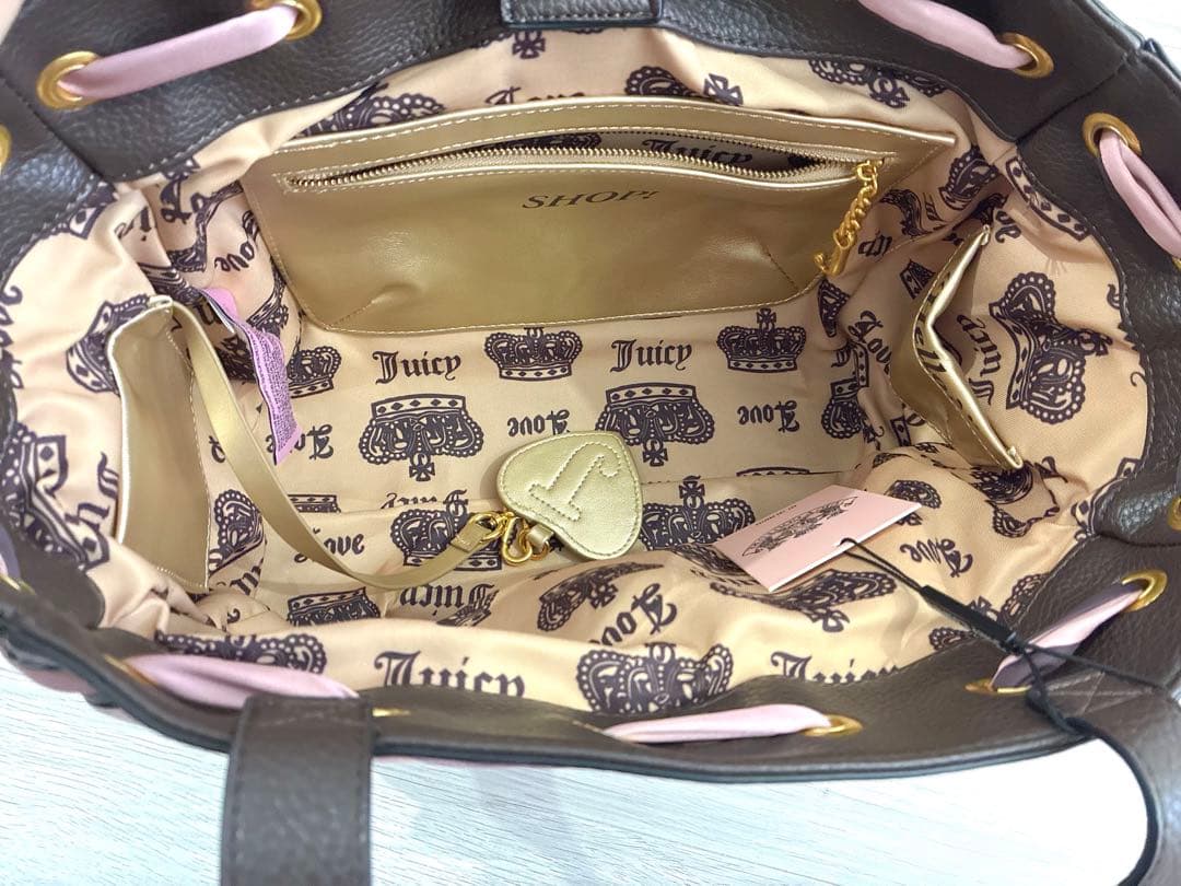 新品　ジューシークチュール　チャーム付き　バッグ　ピンク — image 5