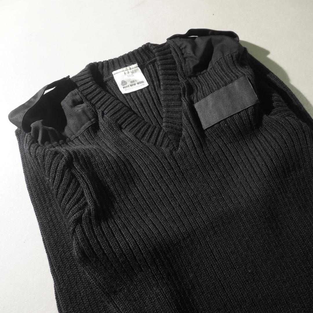 MED コットン切り替え長袖ニットセーター ストリート ブラック/VW371 — image 5