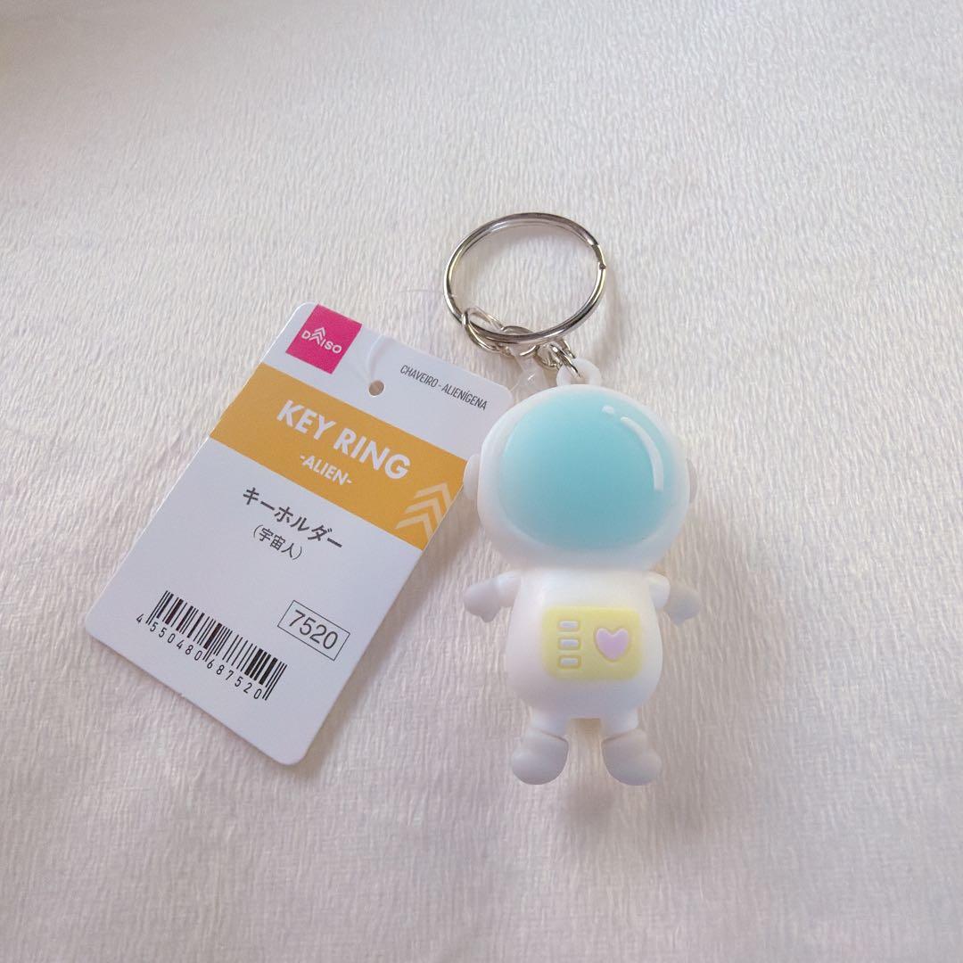 【新品】ダイソー　DAISO キーホルダー 宇宙人　ブルー — image 2