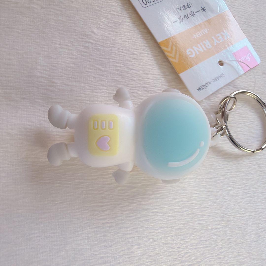 【新品】ダイソー　DAISO キーホルダー 宇宙人　ブルー — image 3