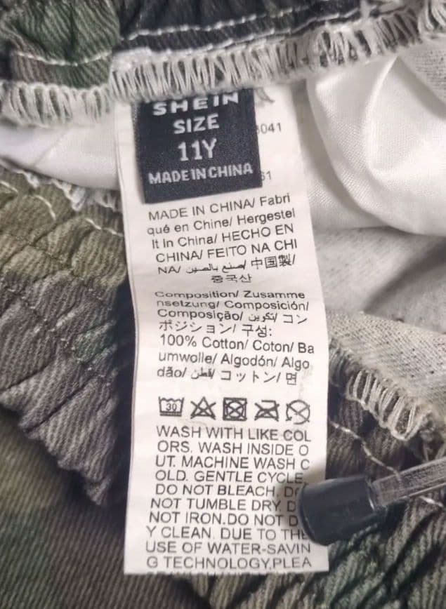 SHEIN 迷彩柄 カーゴハーフパンツ 11Y（140cm〜146cm） — image 3