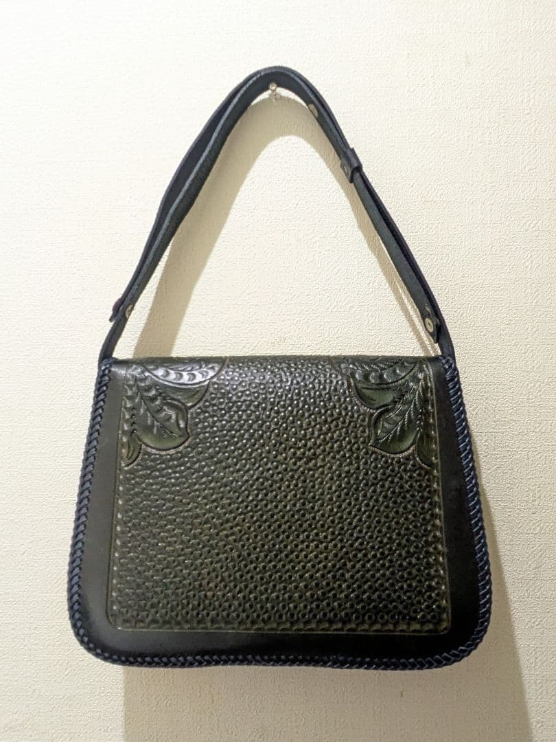 値下げ　カービングレザー　ハンドバッグ　エンボス加工　本革　本皮 — image 5