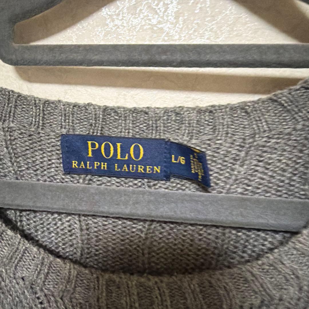 Polo Ralph Lauren ケーブルニット セーター グレー L/G — image 3