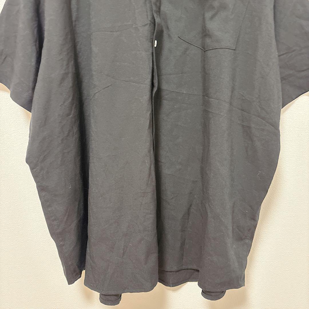 3XL ゆるだぼ リネン混 半袖シャツ 黒 COOFANDY 大きいサイズ — image 3