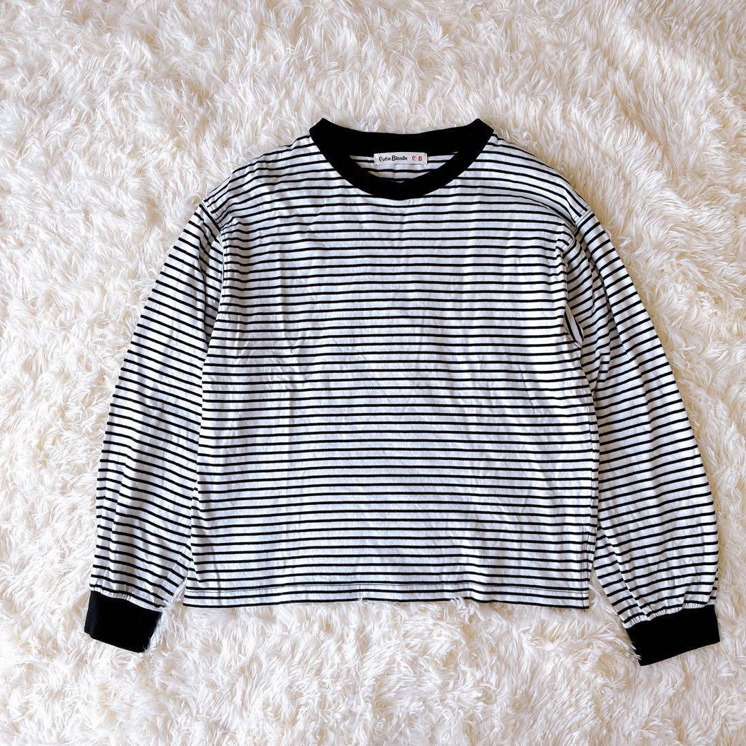 CutieBlonde ボーダー　ロングTシャツ　長袖　Mサイズ — image 2