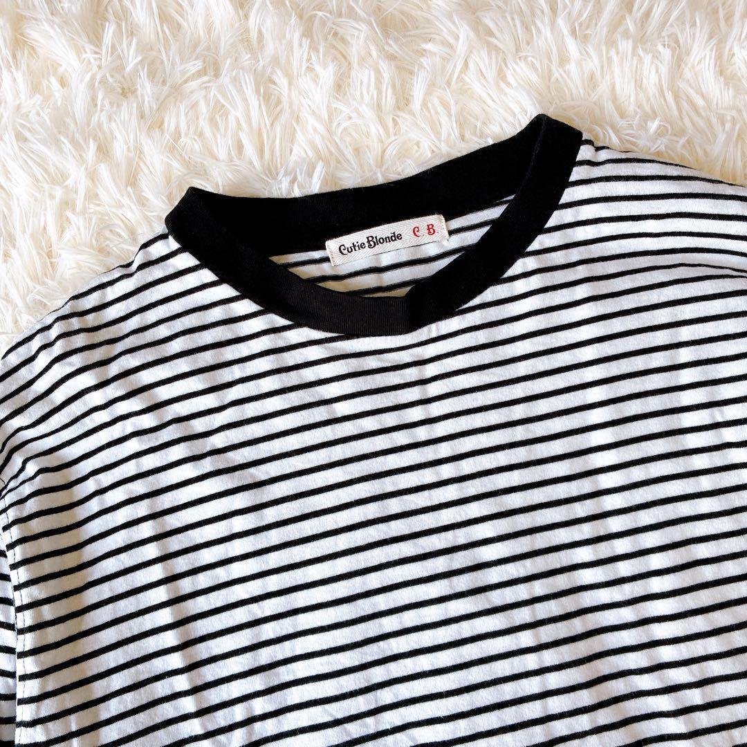 CutieBlonde ボーダー　ロングTシャツ　長袖　Mサイズ — image 3