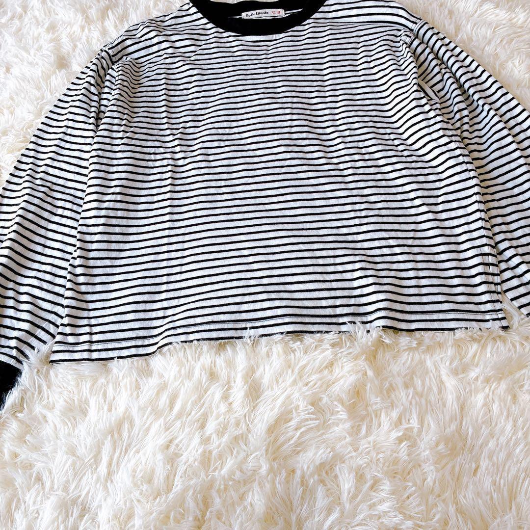 CutieBlonde ボーダー　ロングTシャツ　長袖　Mサイズ — image 5