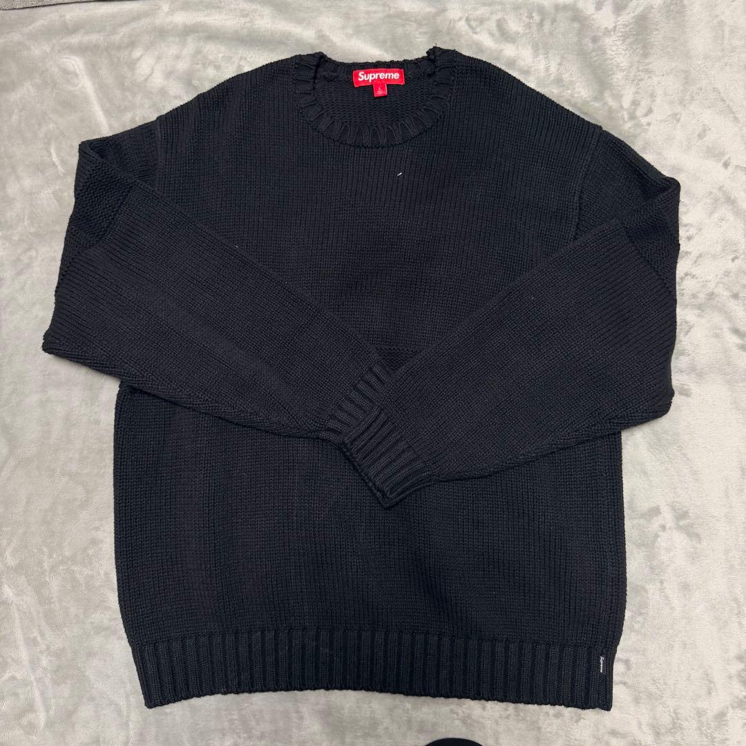 supreme ブラック ニットセーター Lサイズ 25ss — image 3